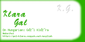 klara gal business card